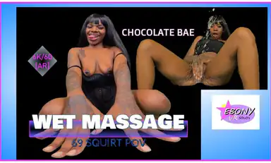 Wet Massage Ebony Squirting POV 69 Reverse Cowgirl