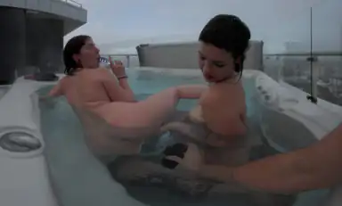 Sammy and Ellah Have Lesbian Sex in a Rooftop Jacuzzi