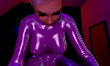 Latex Girl on Top Riding POV